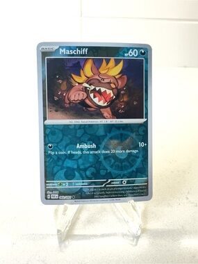 Pokemon TCG Card -  Maschiff [Reverse Holo] #62 Pokemon Paldean Fates